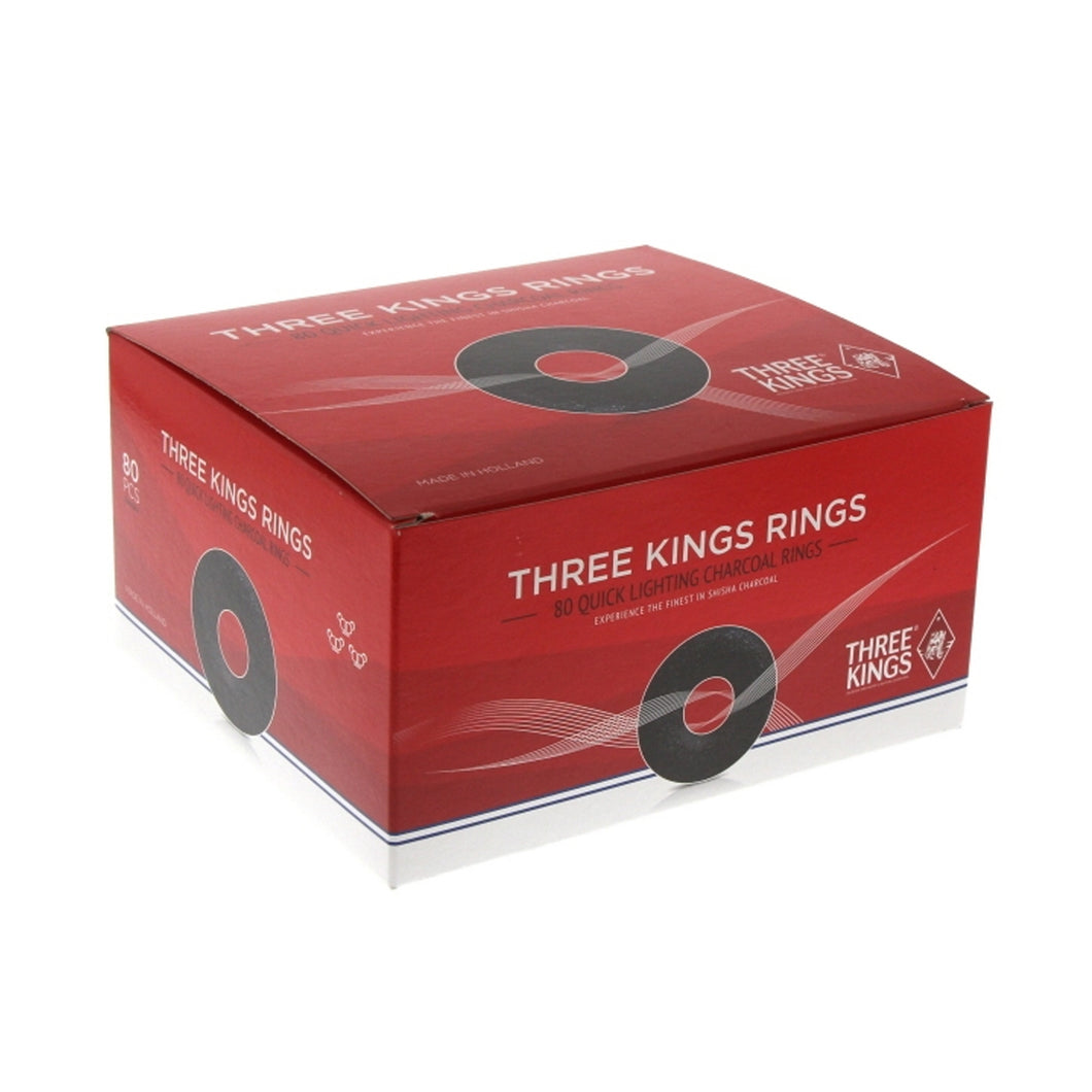 THREE KINGS RINGS QUICK LIGHT CHARCOAL 80pcs