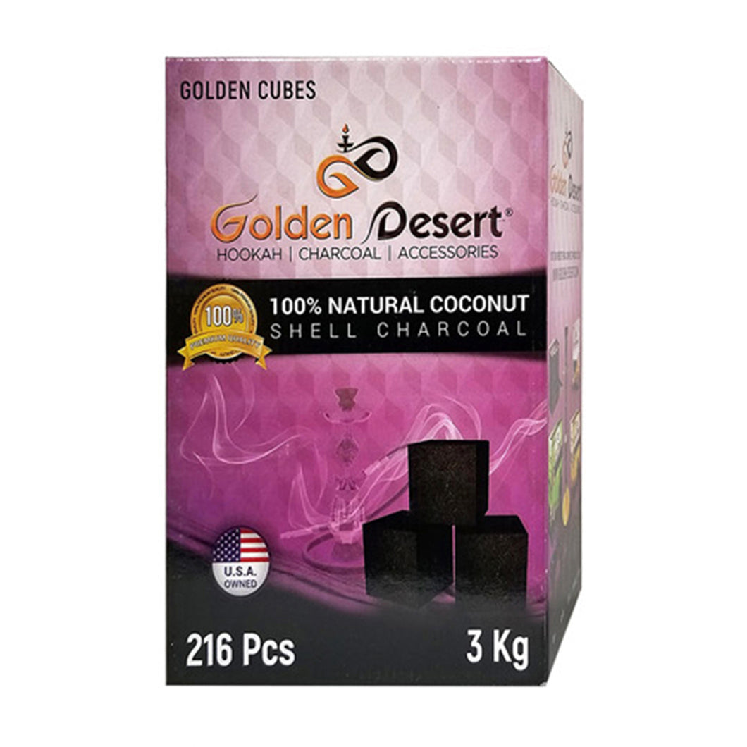 Golden Desert Charcoal Cubes 3 Kg 216pcs