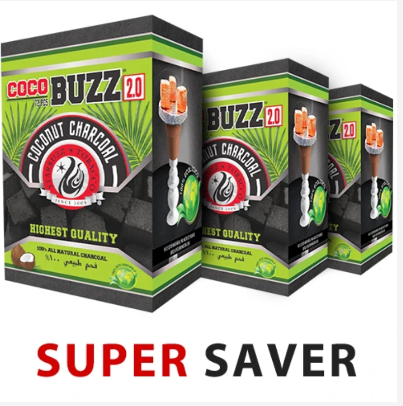 CocoBuzz 2.0 Coconut Charcoal Super Saver-CUBES