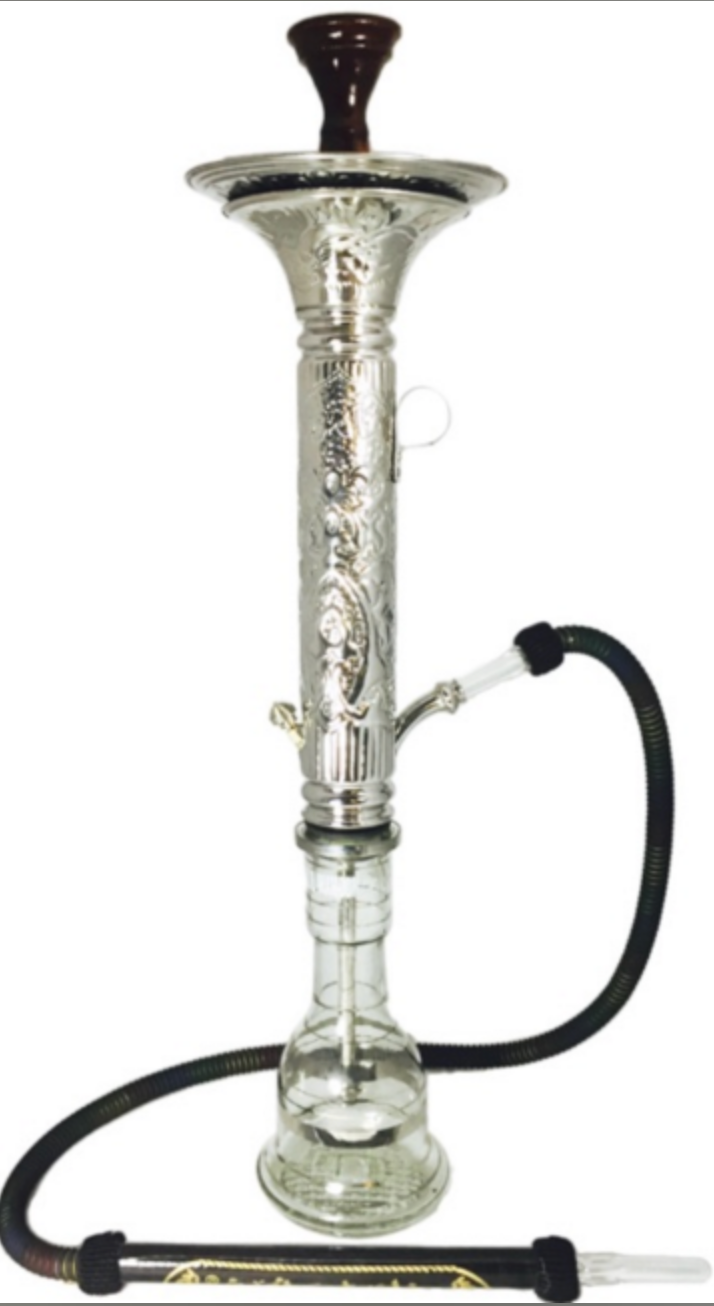 KM Silver Engraved Hookah